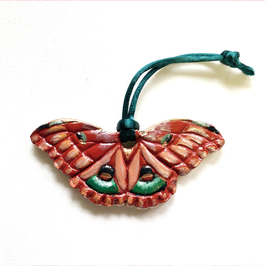red moth christmas ornament