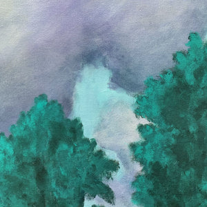solitude green forest cloud landscape painting cloud detail by Danny Schreiber