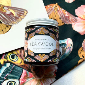 teakwood peppercorn candle gift set