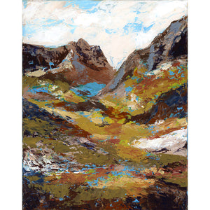 topaz mountains abstract landscape art print