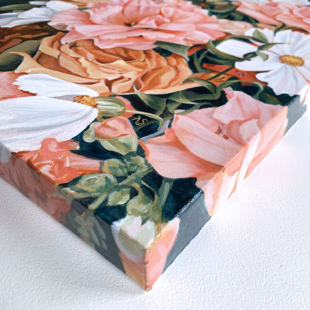 wedding bouquet painting commission canvas