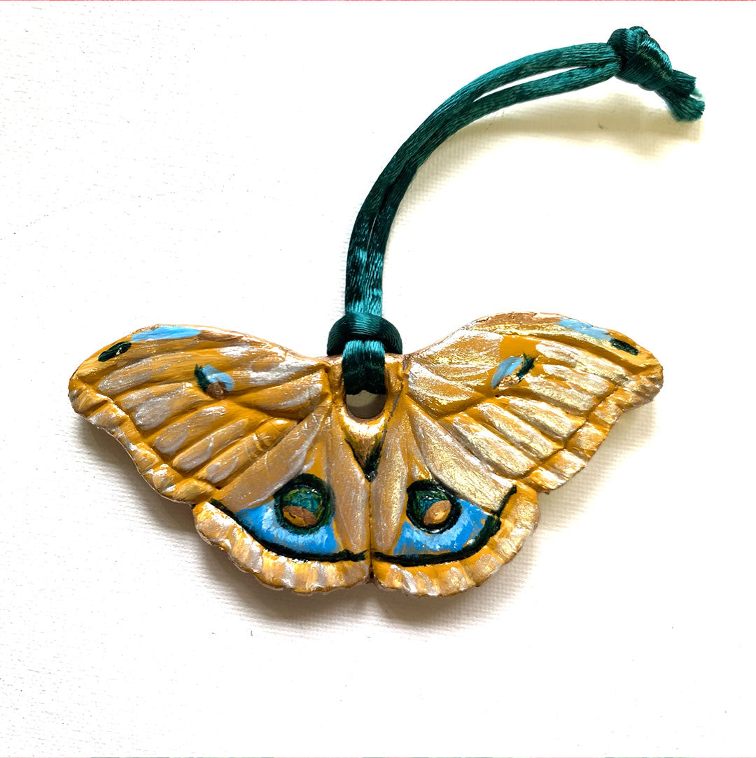 yellow moth ornament